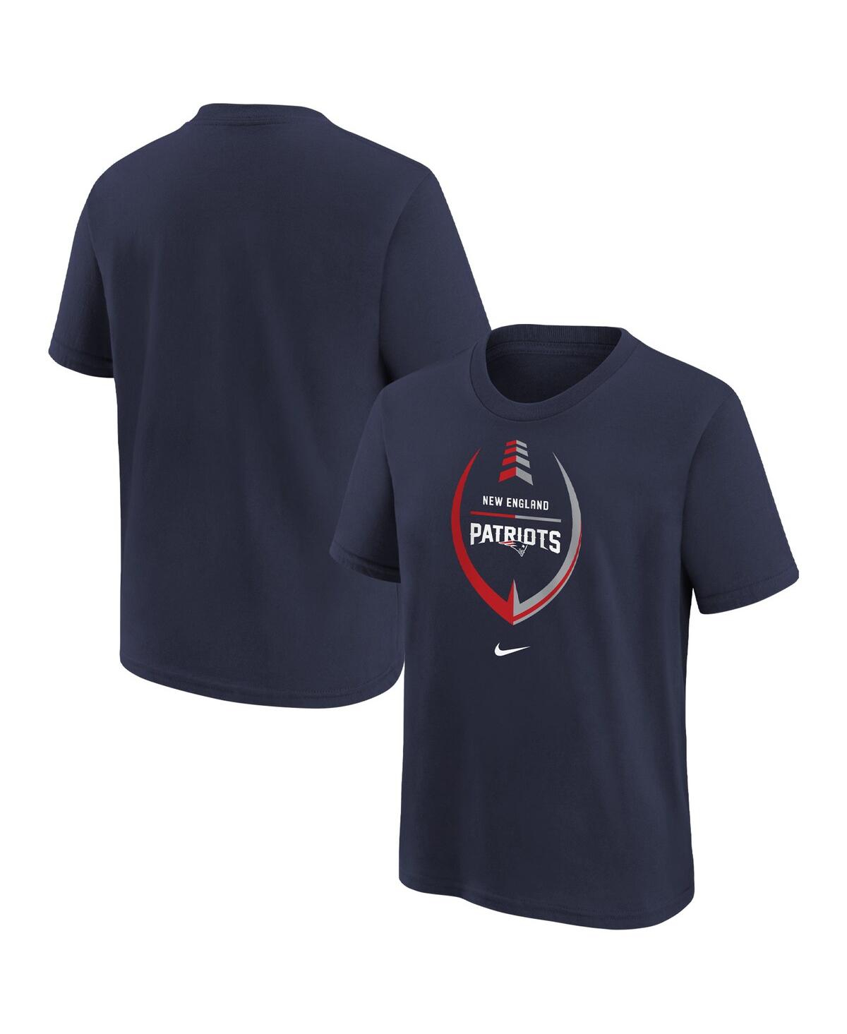 Nike Kids' Little Girls  Navy New England Patriots Icon T-shirt