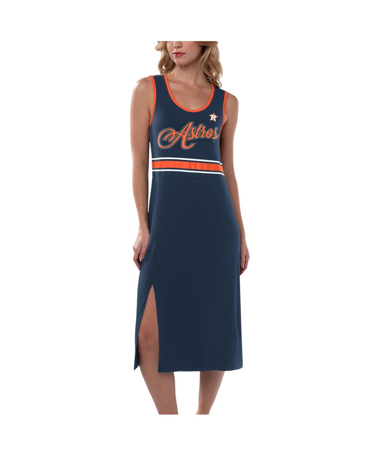 Shop G-iii 4her By Carl Banks Women's  Navy Houston Astros Main Field Maxi Dress