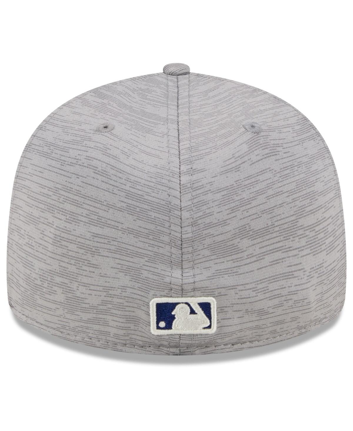 Shop New Era Men's  Gray Los Angeles Dodgers 2024 Clubhouse Low Profile 59fifty Fitted Hat
