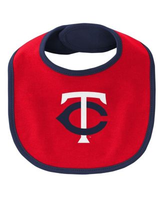 Baby Boys and Girls Navy, Red Minnesota Twins Little Champ Three-Pack Bodysuit Bib and Booties Set