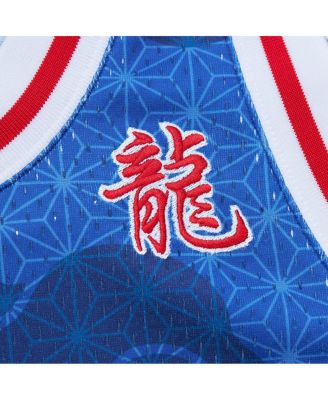 Men's Allen Iverson Royal Philadelphia 76ers 1996/97 Hardwood Classics Asian Heritage 6.0 Swingman Throwback Player Jersey