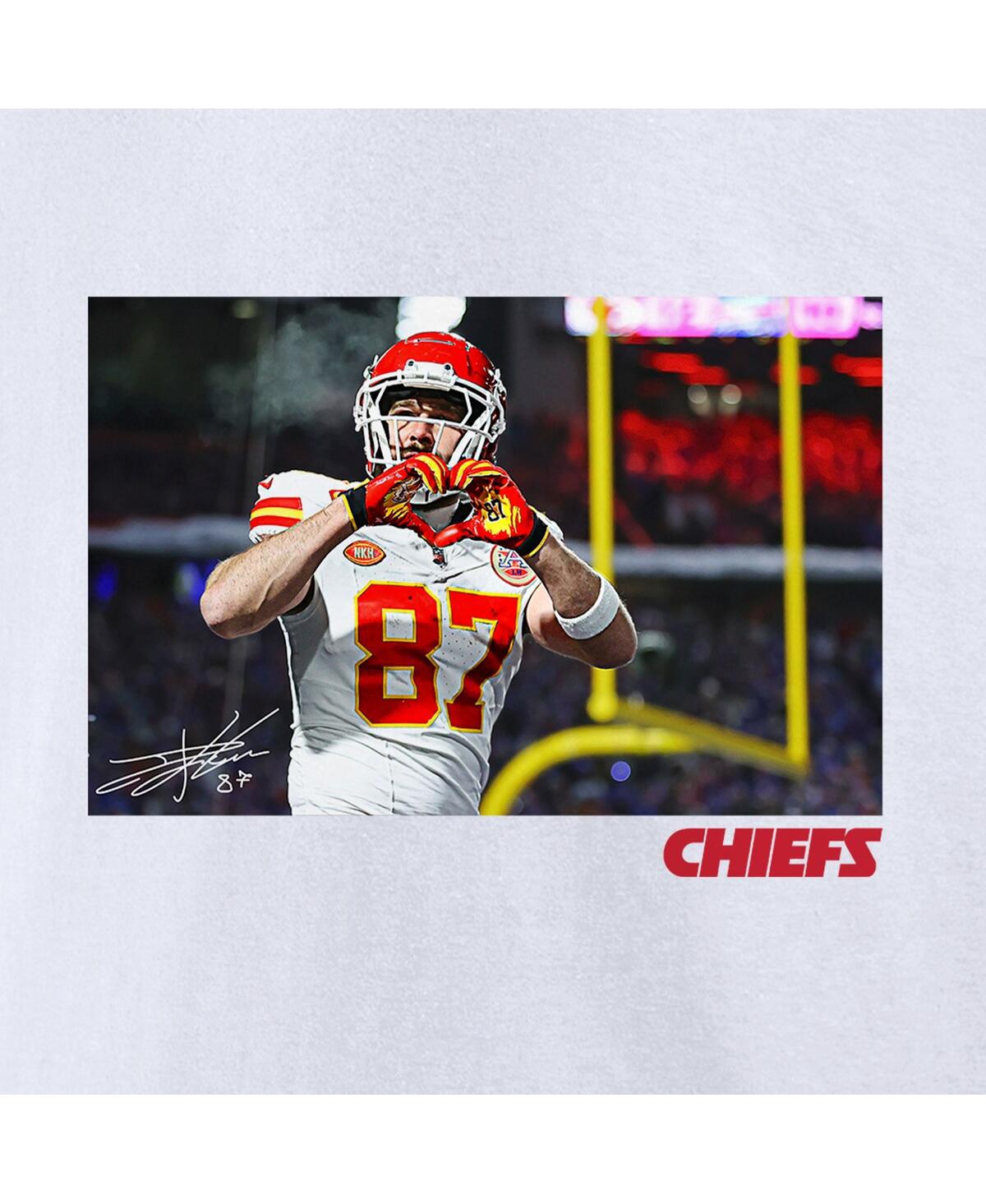 Shop Fanatics Men's And Women's Travis Kelce White Kansas City Chiefs Player Graphic T-shirt