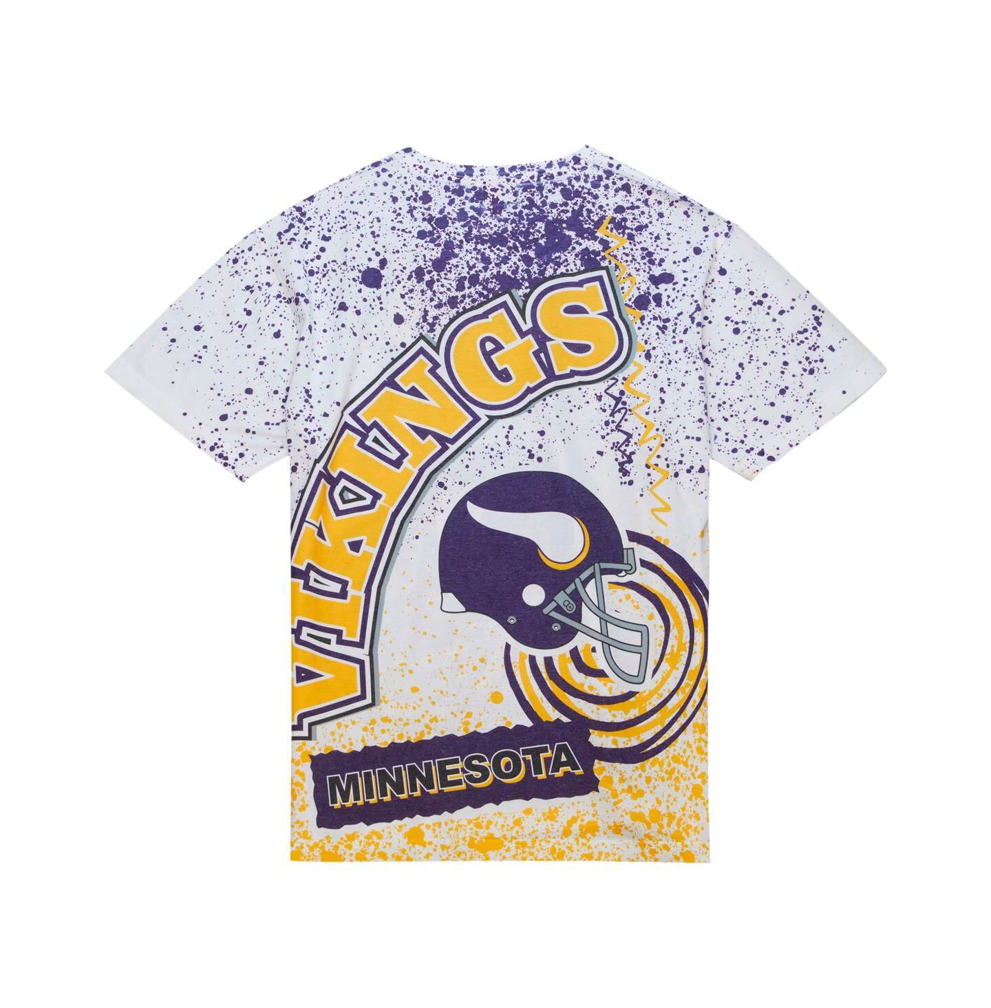 Мужская футболка Mitchell & Ness White Minnesota Vikings Team Burst Sublimated — фото 2