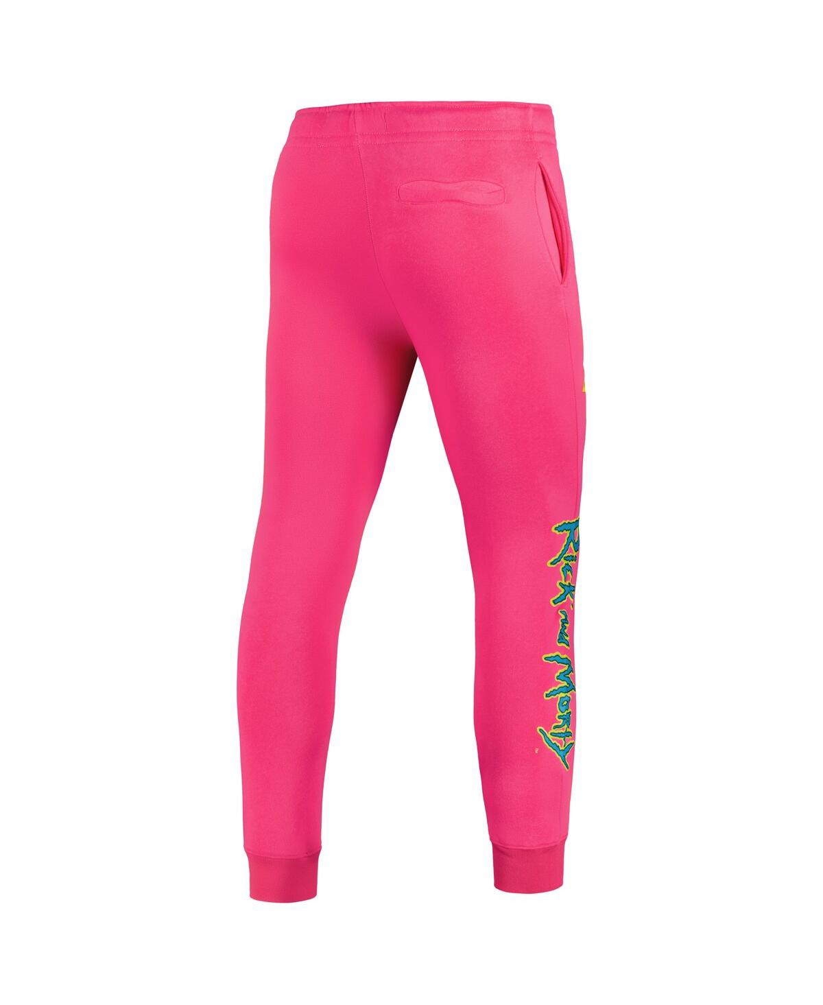 Shop Freeze Max Men's  Pink Rick And Morty Fleece Jogger Pants