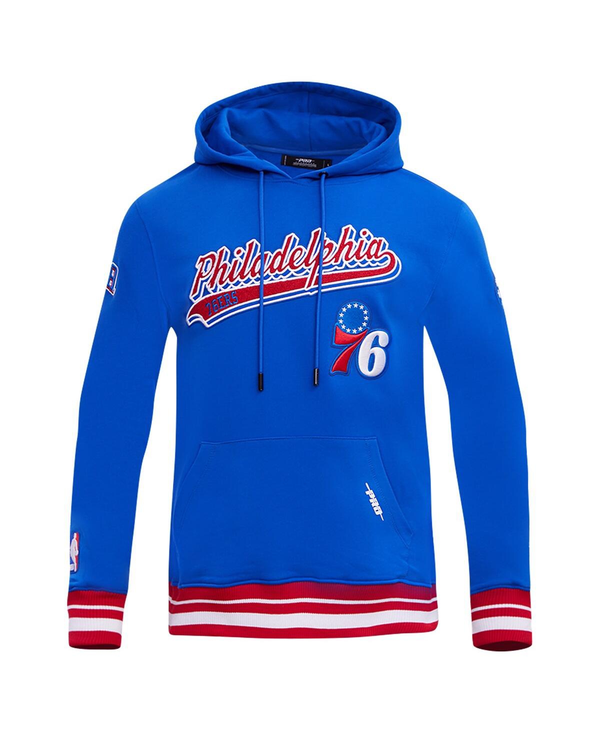 Pro Standard Men's  Royal Philadelphia 76ers Script Tail Pullover Hoodie In Royal