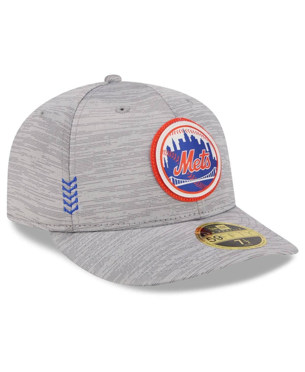 Men's New EraNew York Mets 2024 Clubhouse Low Profile 59FIFTY Fitted Hat - Gray