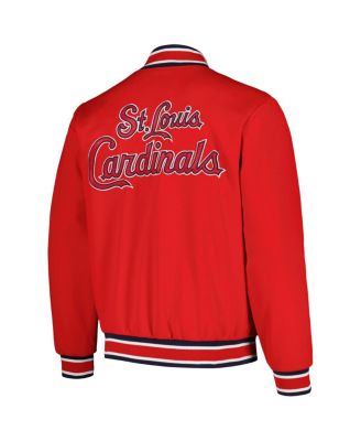 Men's Red St. Louis Cardinals Secret Weapon Satin Full-Snap Jacket