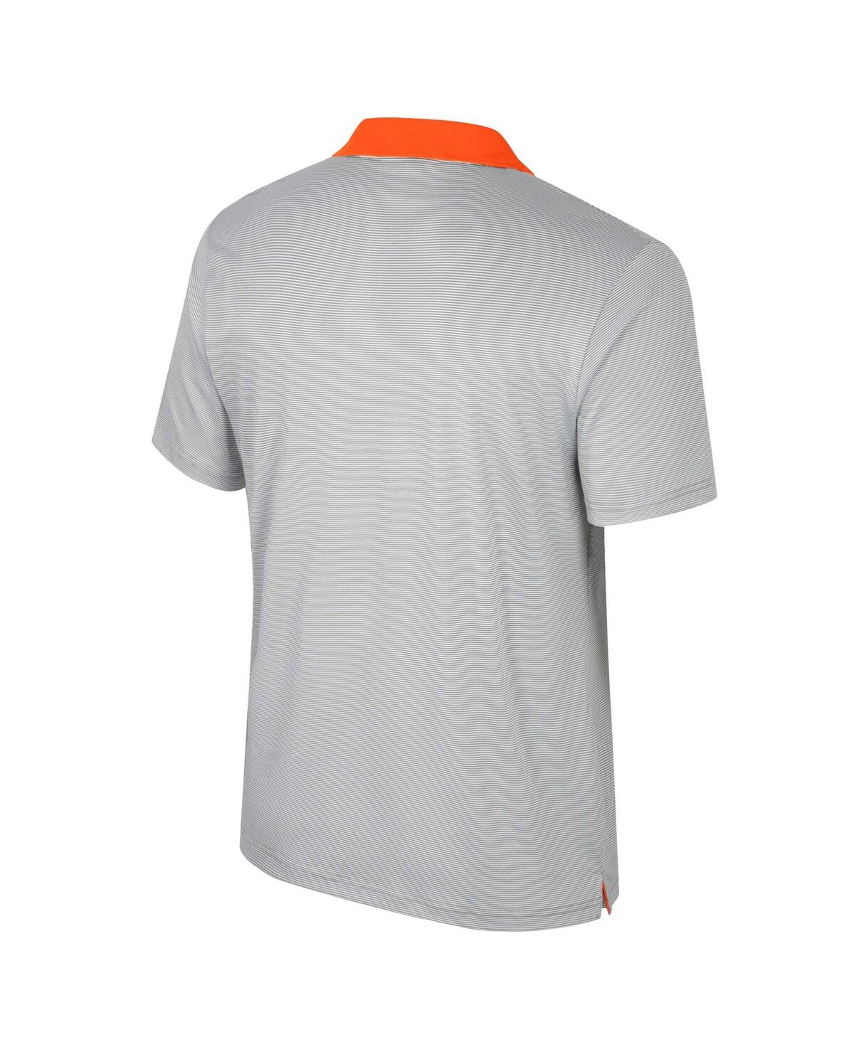 Shop Colosseum Men's  Gray Miami Hurricanes Tuck Striped Polo Shirt