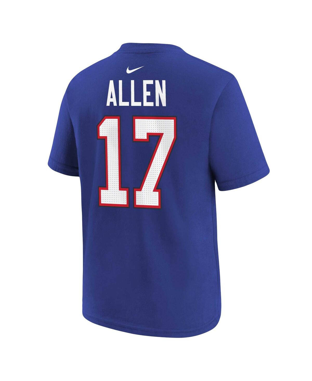 Nike Youth  Josh Allen Royal Buffalo Bills Player Name & Number T-shirt In Royal