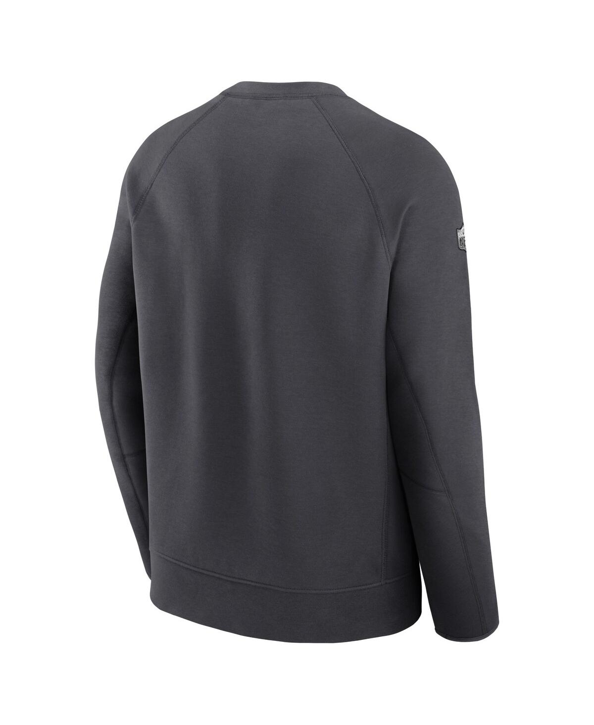 Men's NikeSan Francisco 49ers Super Bowl Lviii Opening Night Tech Fleece Pullover Sweatshirt - Anthracite