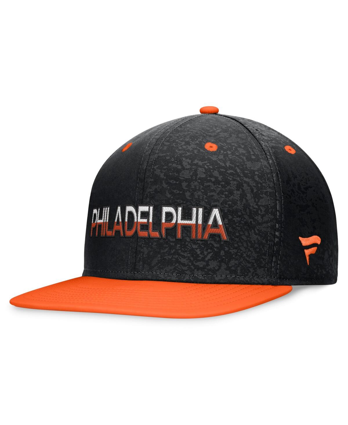 Shop Fanatics Men's  Black, Orange Philadelphia Flyers Authentic Pro Alternate Jersey Snapback Hat In Black,orange