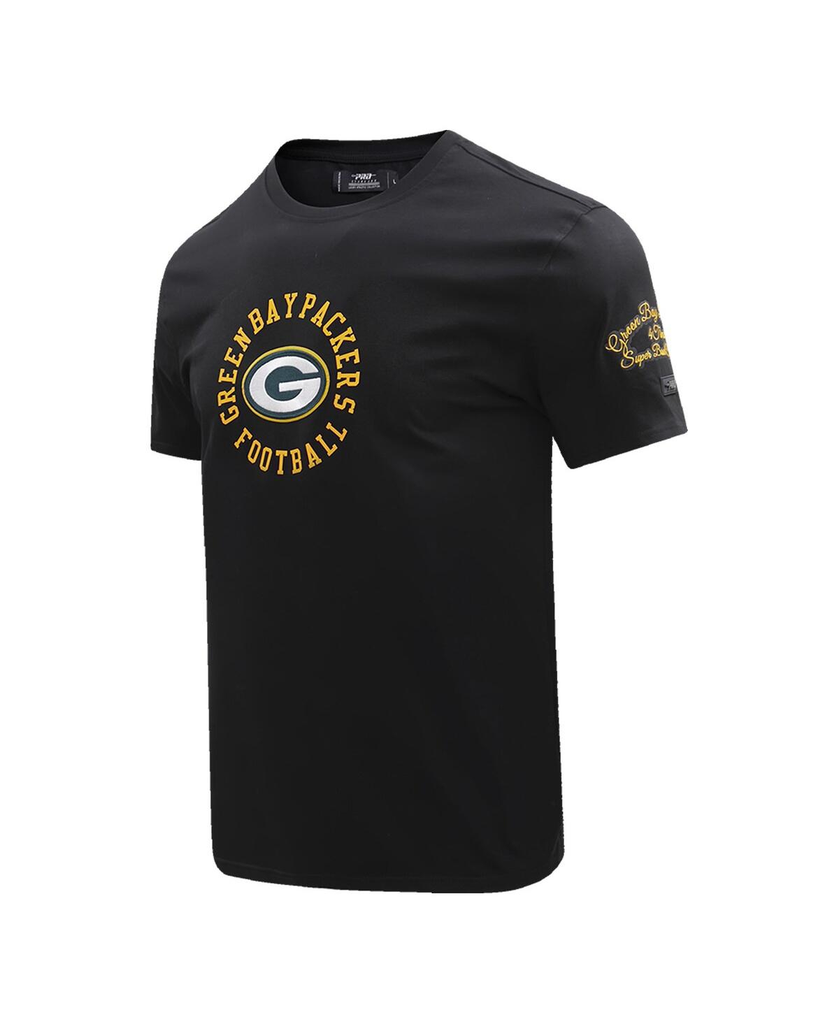 Shop Pro Standard Men's  Black Green Bay Packers Hybrid T-shirt