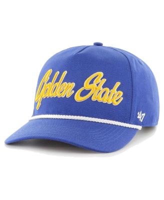Men's Royal Golden State Warriors Overhand Logo Hitch Adjustable Hat