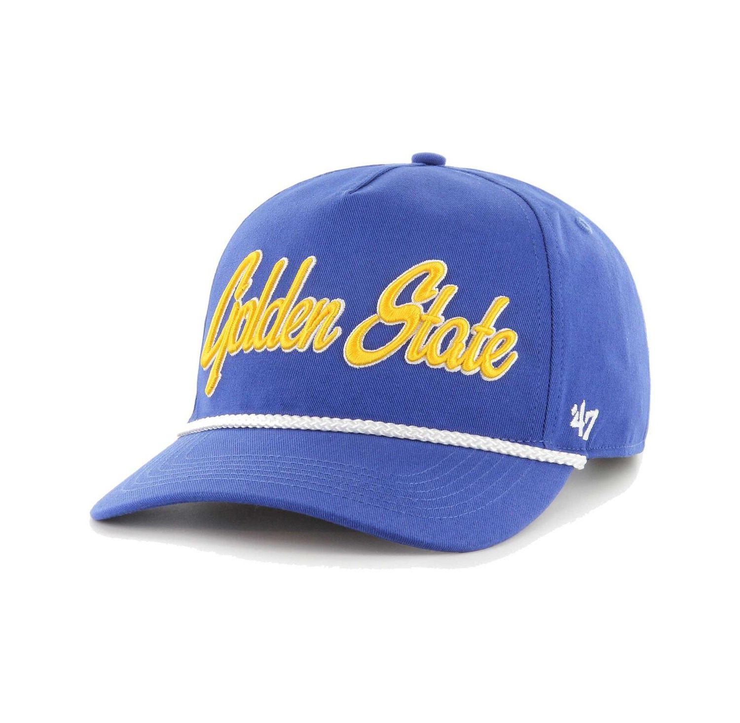 Men's Royal Golden State Warriors Overhand Logo Hitch Adjustable Hat
