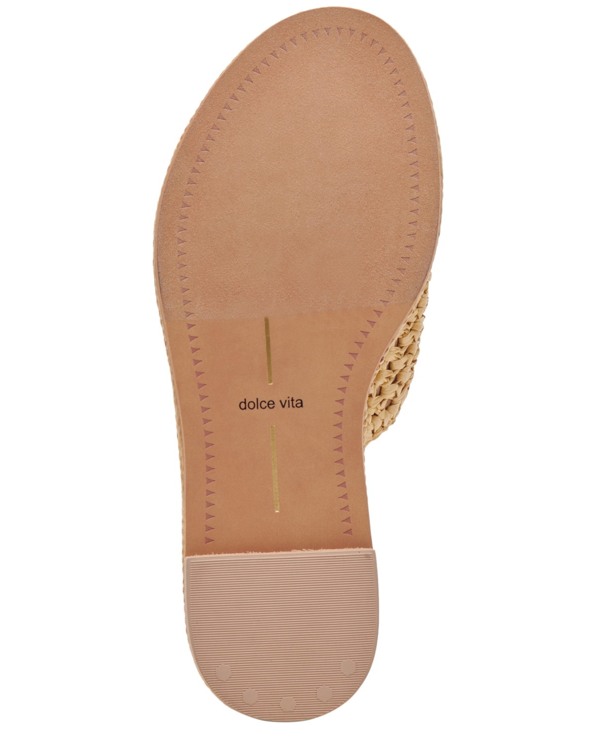 Shop Dolce Vita Women's Alanzo Raffia Buckle Slide Flat Sandals In Natural Raffia