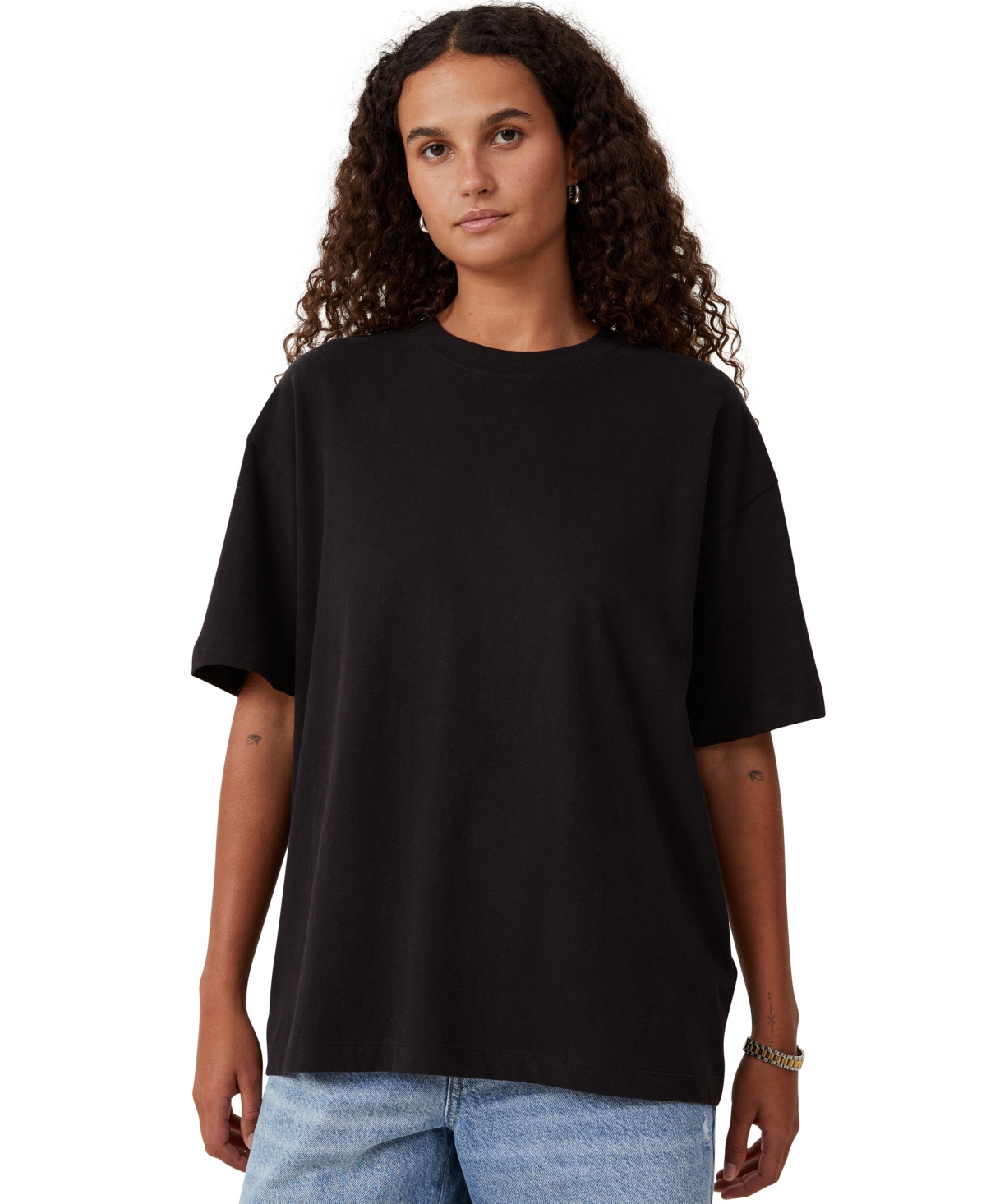 Cotton On Women's The Oversized Nirvana T-shirt In Nirvana Washed Black