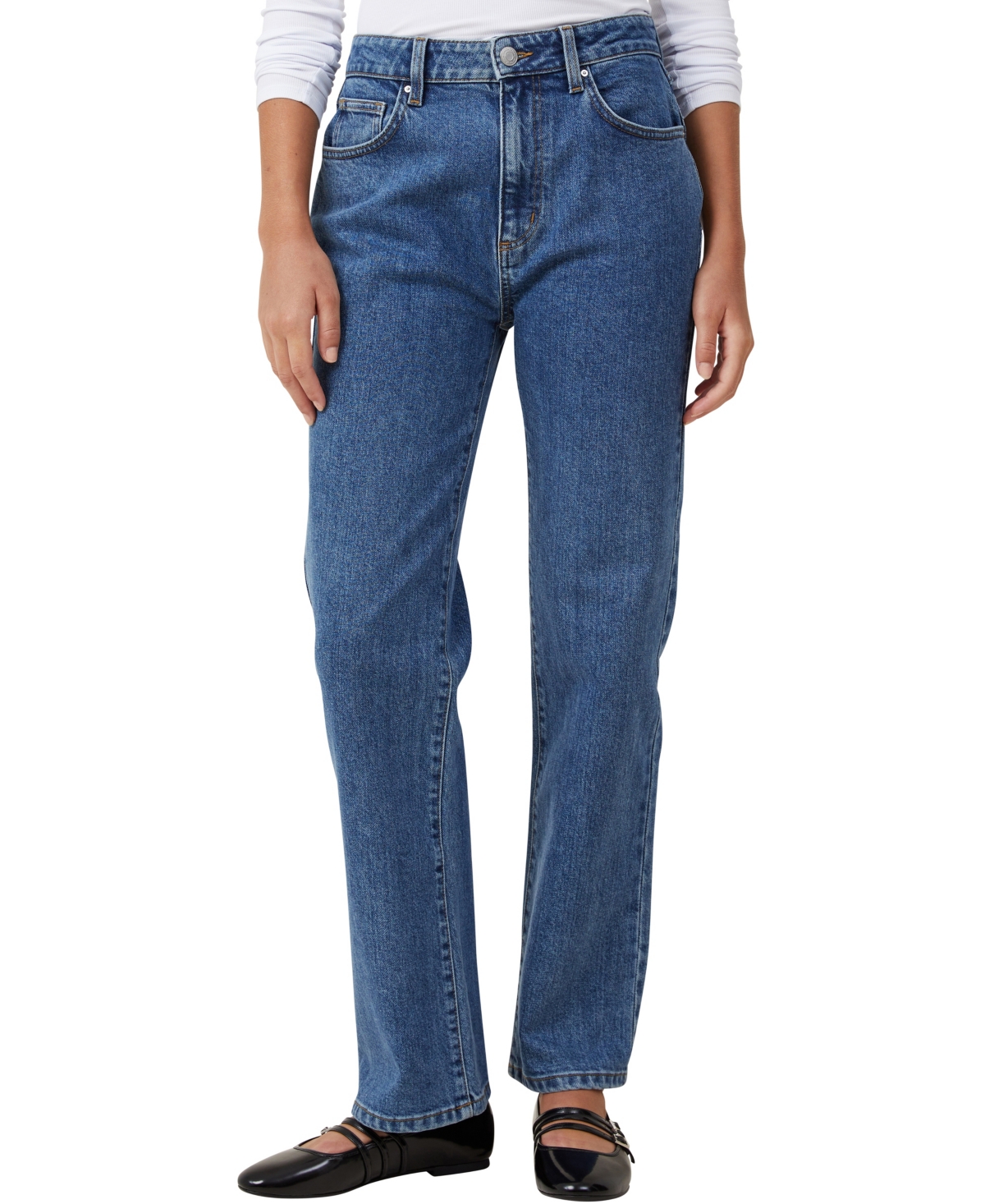 Women's Slim Straight Jeans - Sea Blue