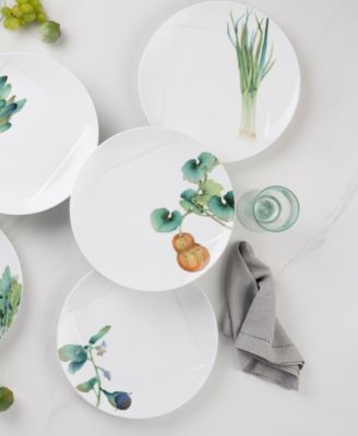 Kyoka Shunsai Set of 6 Assorted Dinner Plates, 10.5"