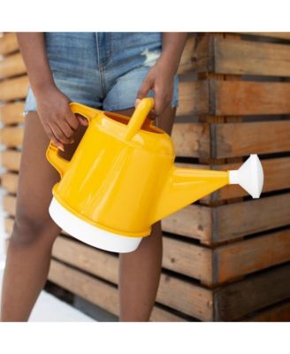 Deluxe Plastic Watering Can, Earthy Yellow, 2.5 Gallon Capacity