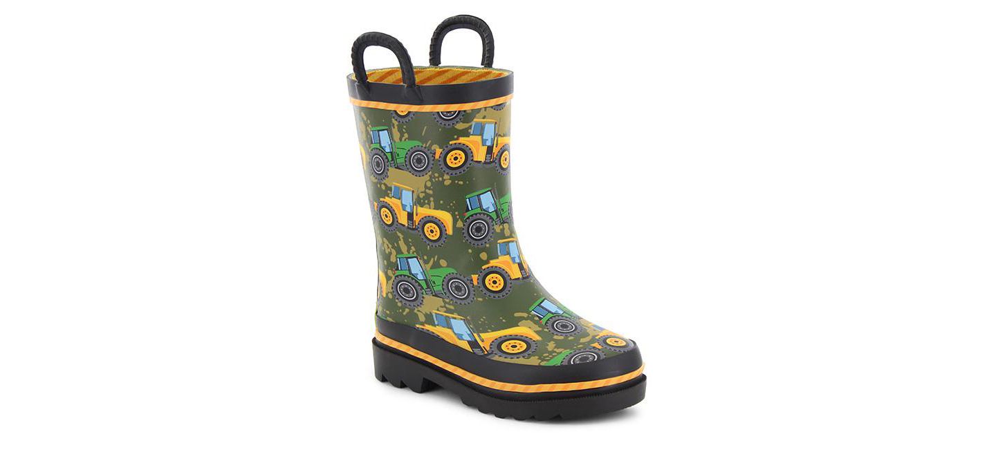 Ботинки Western Chief Tractor Tough Rain Boot для мальчиков, цвет: Серо-коричневый — фото 3