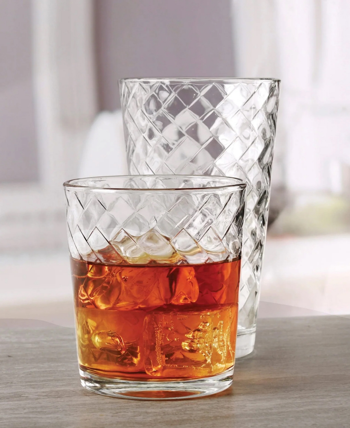 Circleware Chevron 12 Pc . Entertaining Set In Clear
