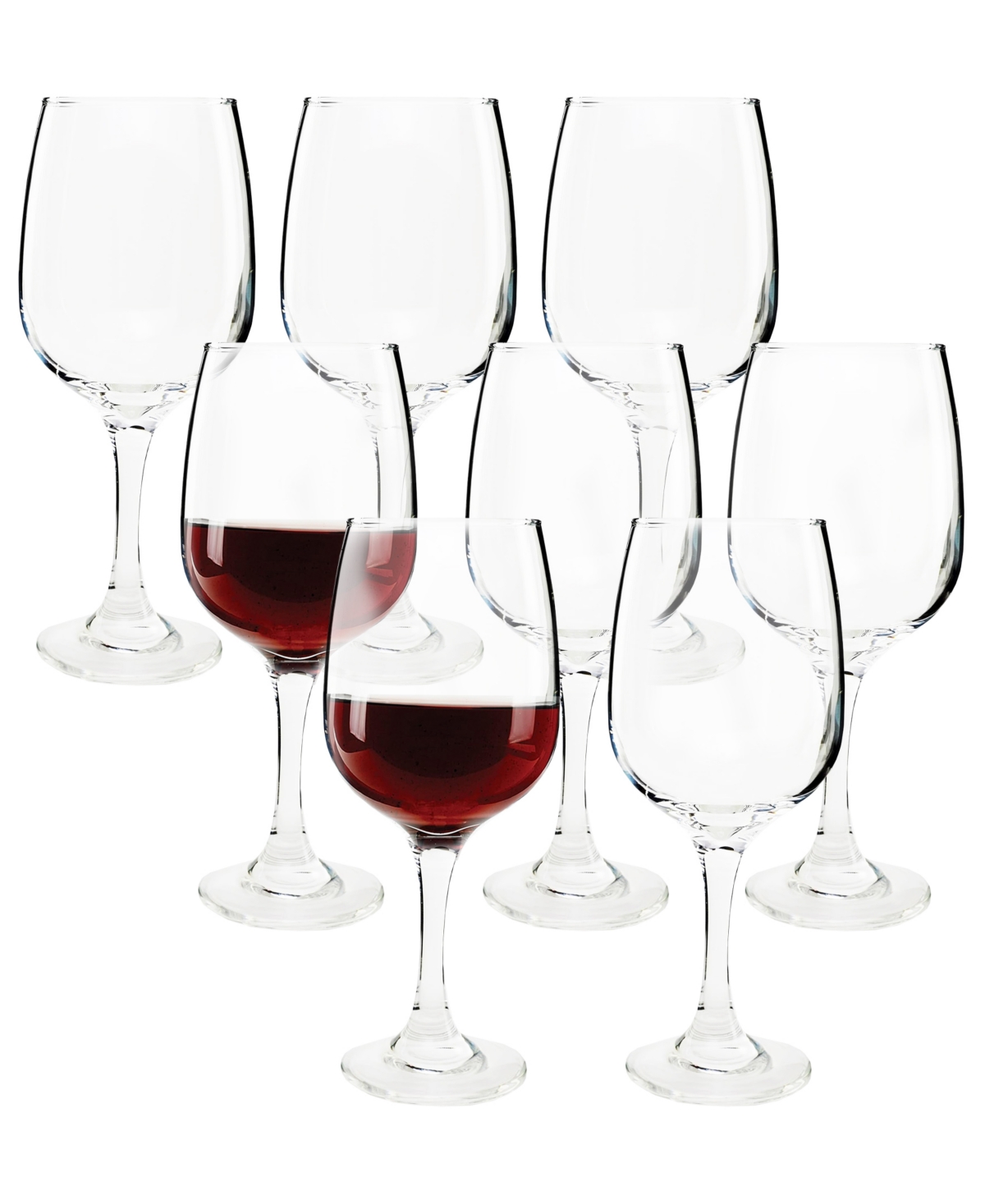 Circleware Set Of 8- 11.7 oz Clear Glass Wine Goblet