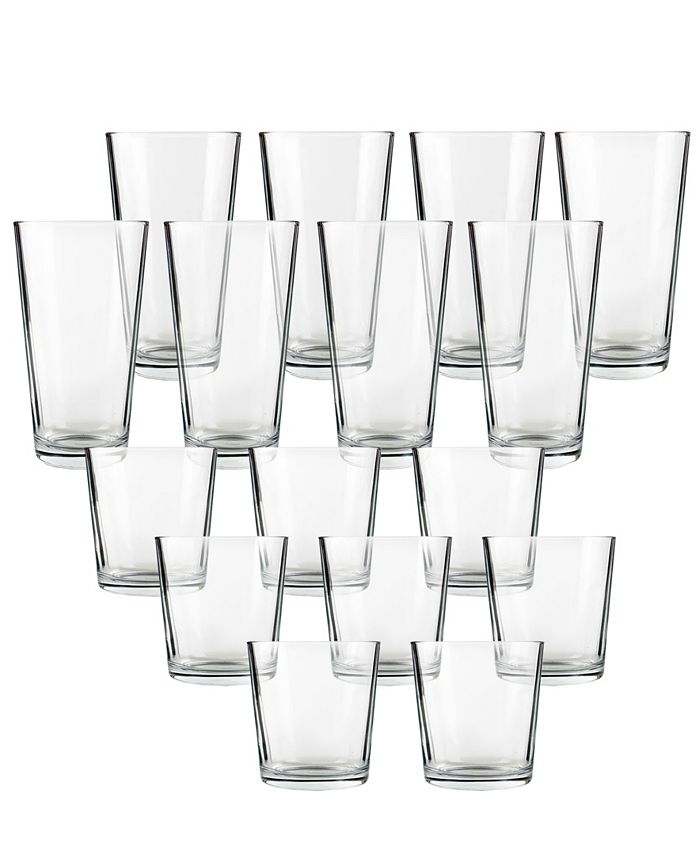 Set di 4 Circleware vetro trasparente 396,9 gram goffrato drink