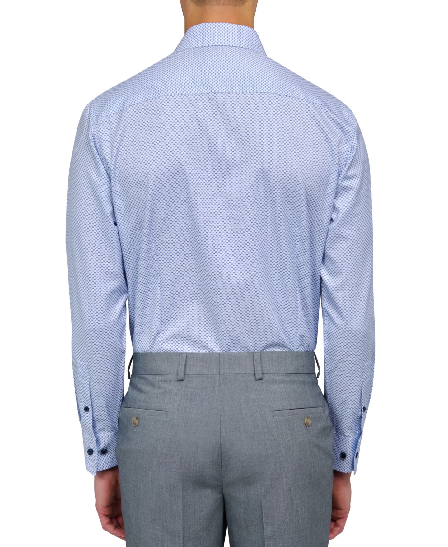 Мужская рубашка ConStruct Recycled Slim Fit Zig Zag Performance Stretch Cooling Comfort Dress Shirt, цвет: Белый — фото 3
