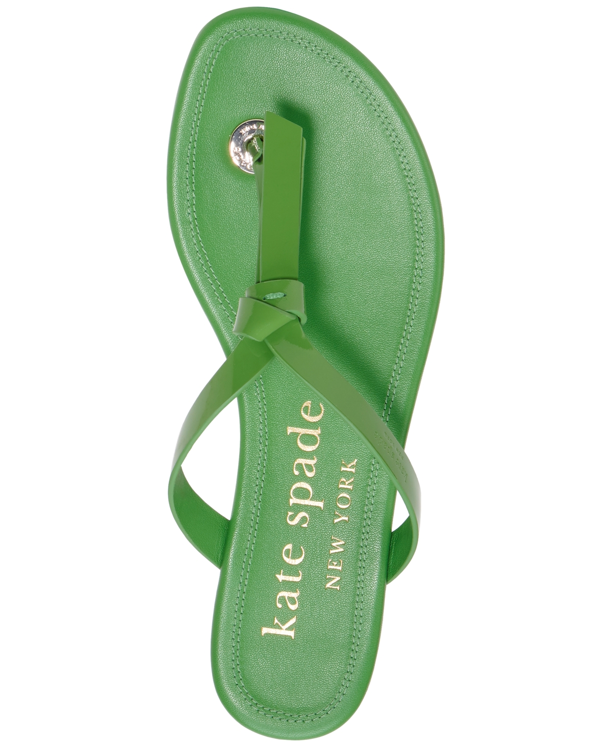 Shop Kate Spade Women's Knott Slide Thong Sandals In Pale Gold