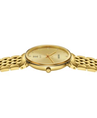 Women's Swiss Florence Diamond (1/20 ct. t.w.) Gold PVD Stainless Steel Bracelet Watch 38mm