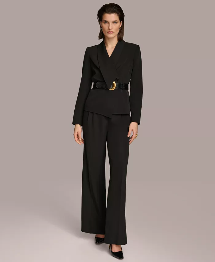 Donna Karan Women's Shawl-Collar Belted Blazer - thumbnail 7