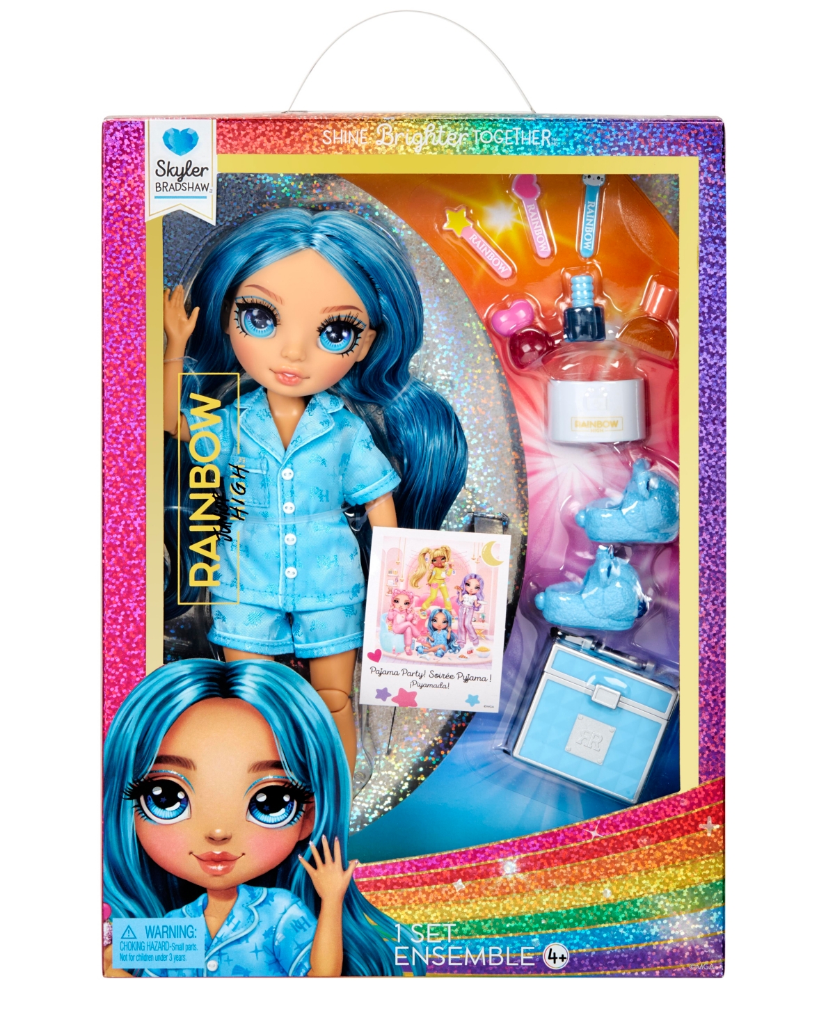 Rainbow High Junior High Pj Party Fashion Doll- Skyler Blue