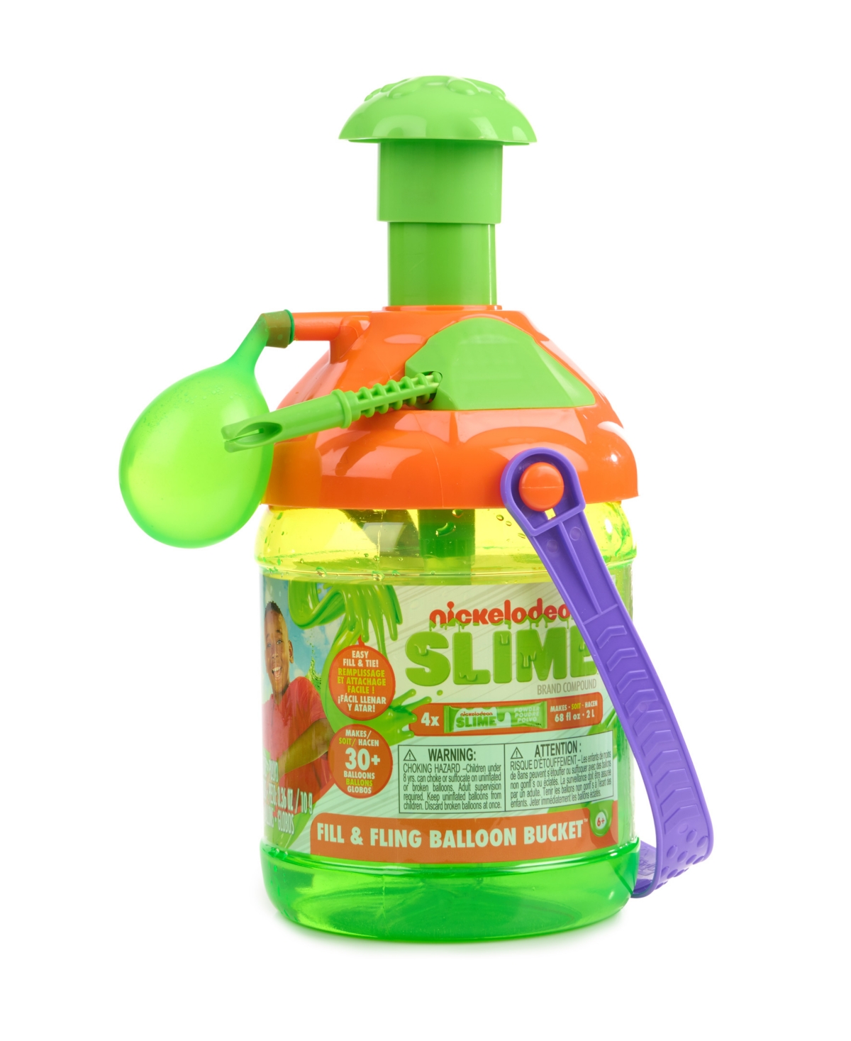 Shop Nerf Nickelodeon Slime Brand Compound Fill Fling Balloon Bucket In Multicolor