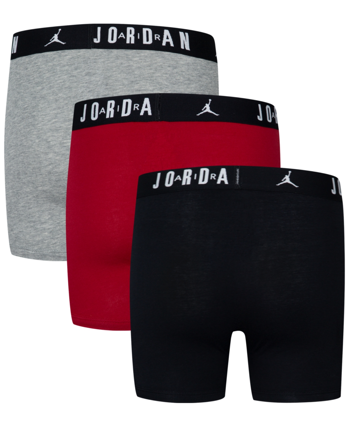 Jordan Big Boys Flight Dri-Fit Cotton Core Boxer Briefs, Pack of 3 - Black
