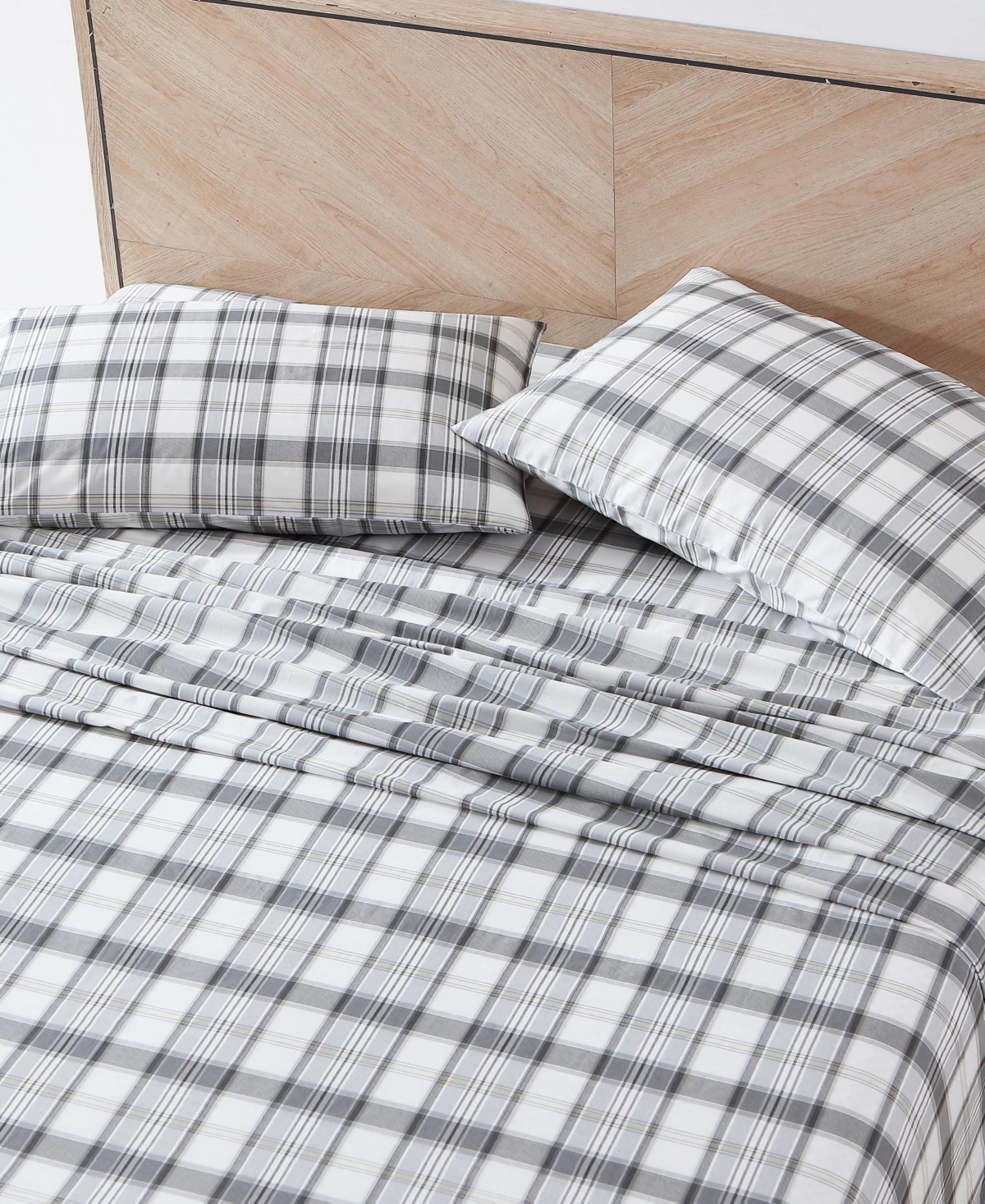Eddie Bauer Printed 100% Cotton Percale 4-pc. Sheet Set, Queen In Chinook Plaid