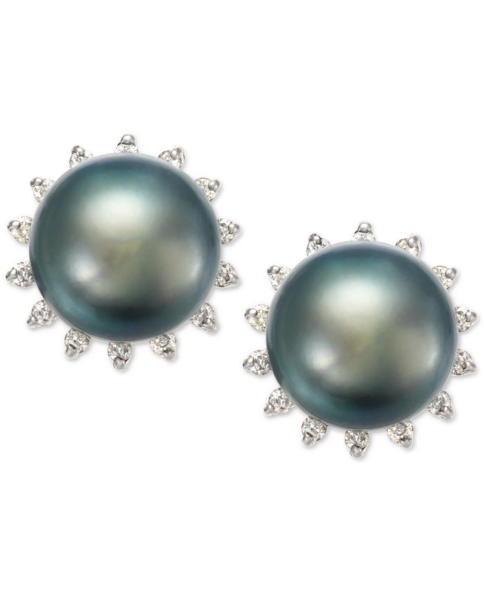 Macy's tahitian 2024 pearl earrings