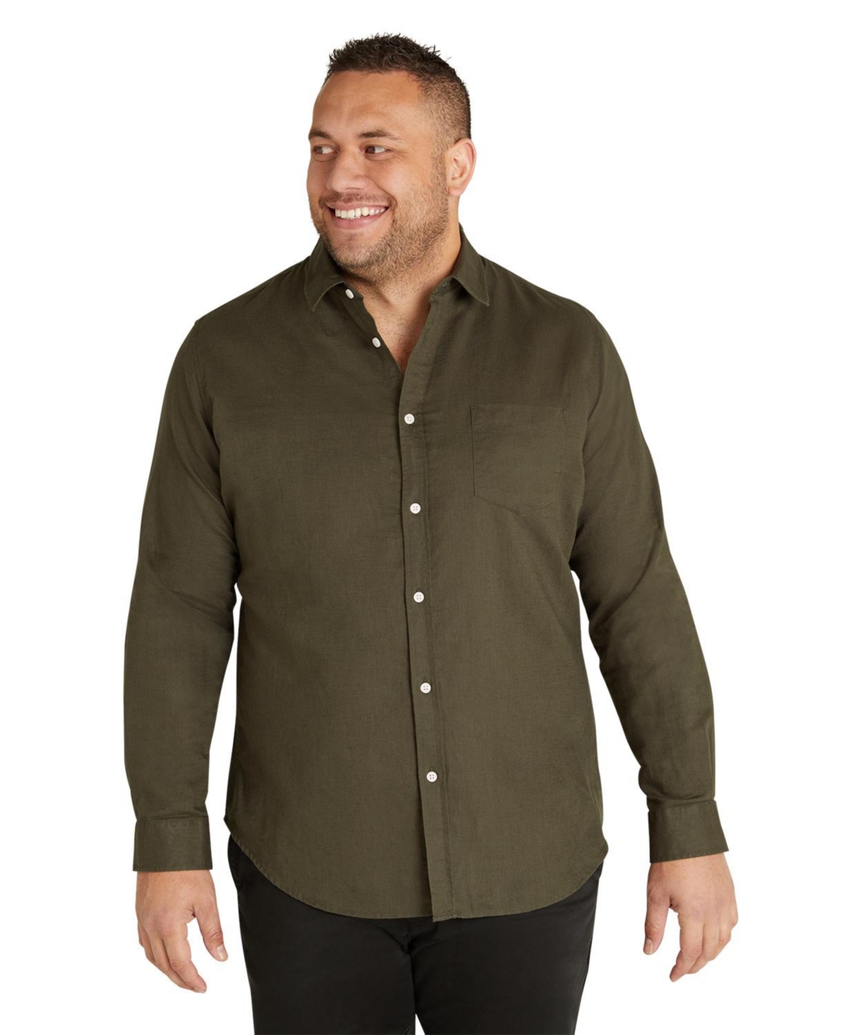 Men's Anders Linen Shirt - Olive