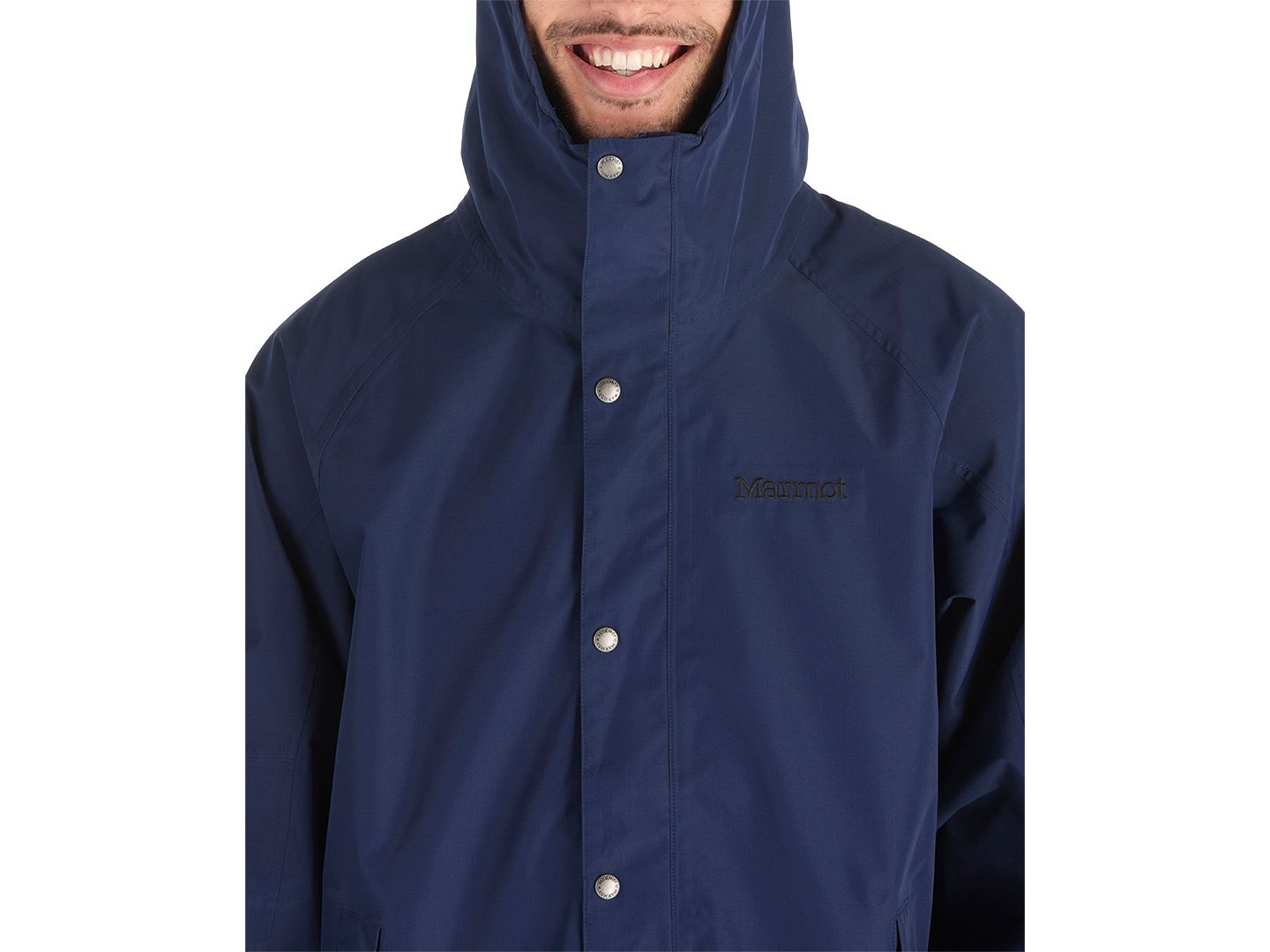 Мужская куртка Marmot Cascade Waterproof Full-Zip Hooded, цвет: Тёмно-синий — фото 3
