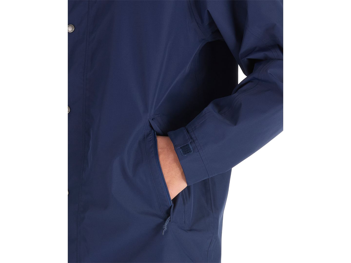 Мужская куртка Marmot Cascade Waterproof Full-Zip Hooded, цвет: Тёмно-синий — фото 5