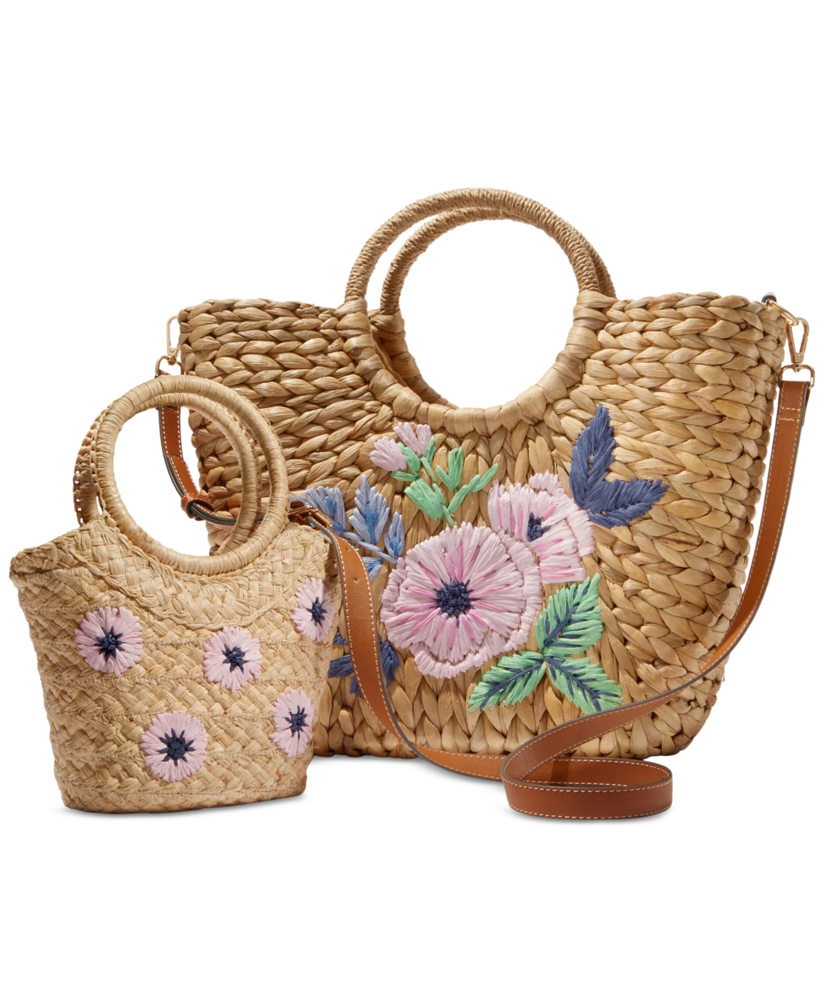 Shop Macy's Flower Show Large Tote, Created For  In Natural
