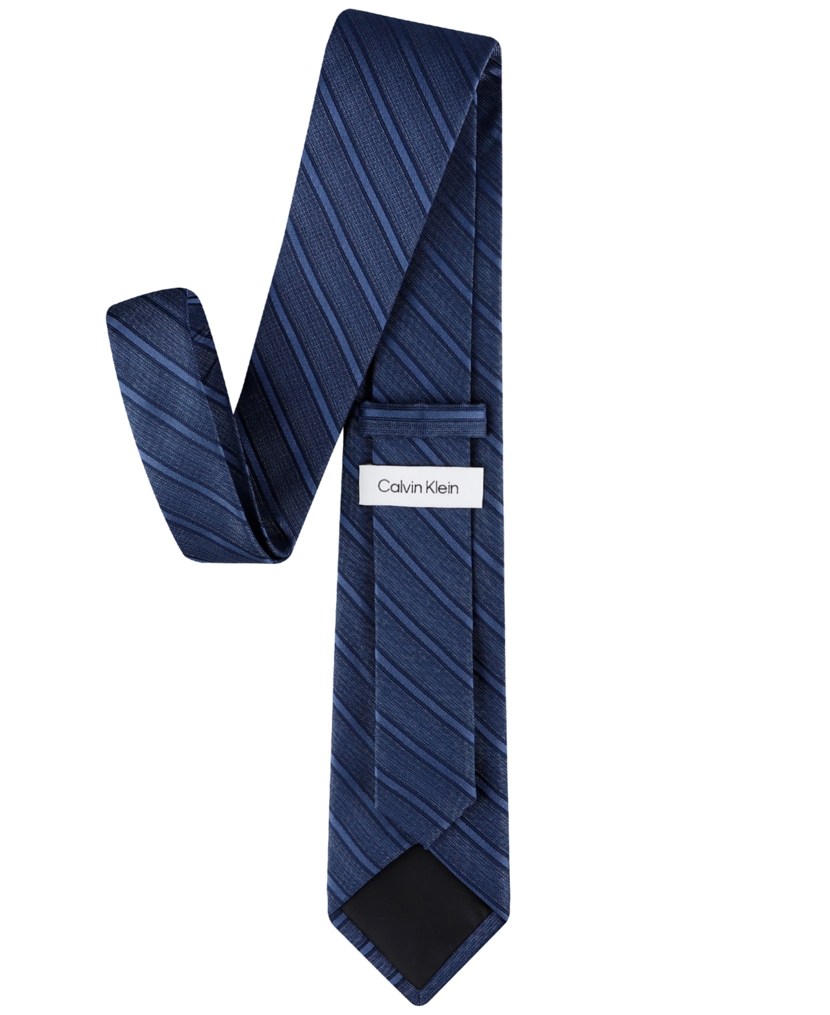 Shop Calvin Klein Men's Bass Stripe Tie In Navy
