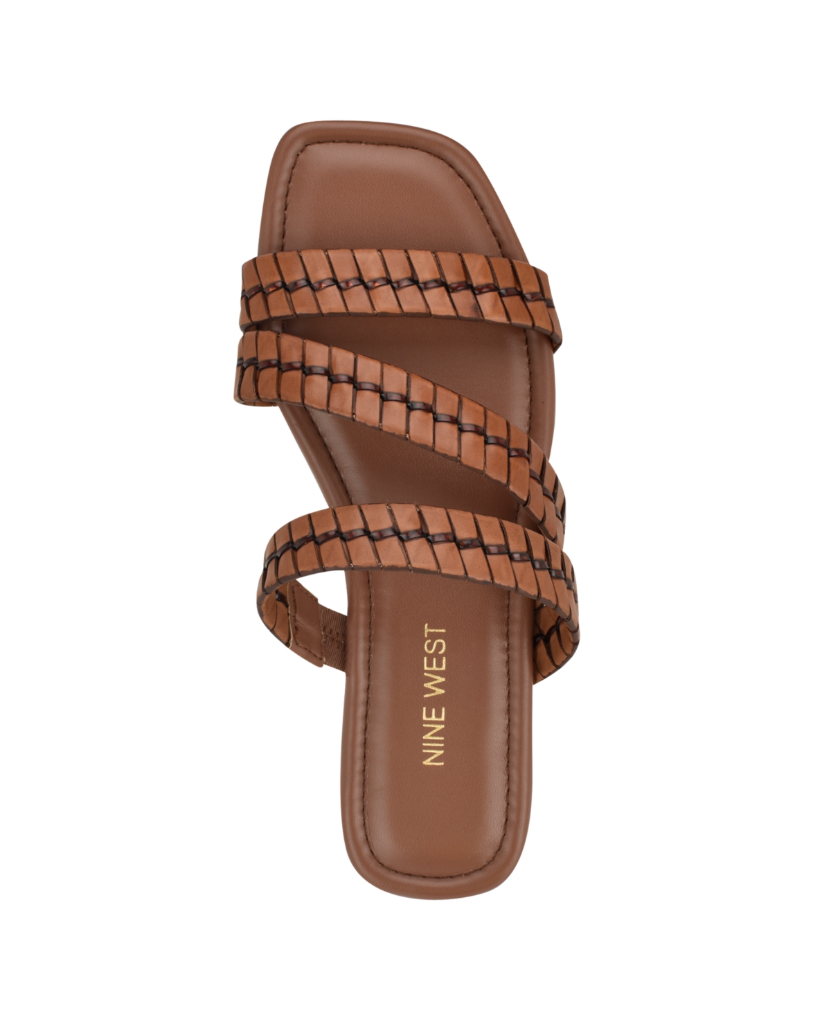 Nine West Women's Quinlea Strappy Square Toe Flat Sandals