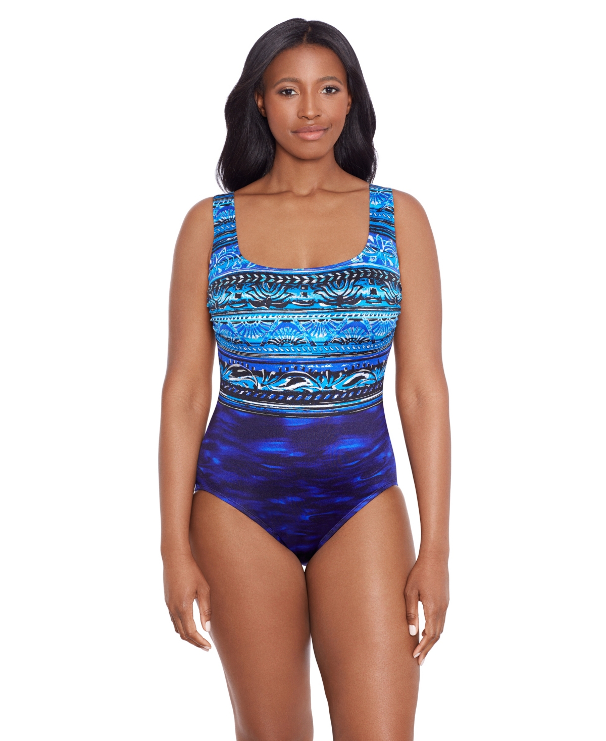 Women's Longitude Double X-Back Tank One-Piece Swimsuit - Pool attention
