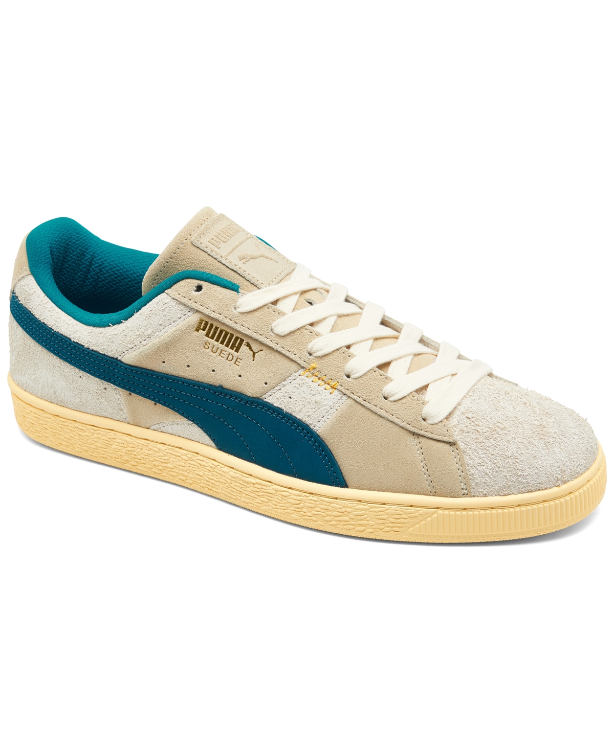 Puma Men's Suede Underdogs Casual Sneakers From Finish Line In Sugared Almond/ocean Tropic/putty