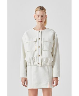 Women's Pocket Linen Jacket