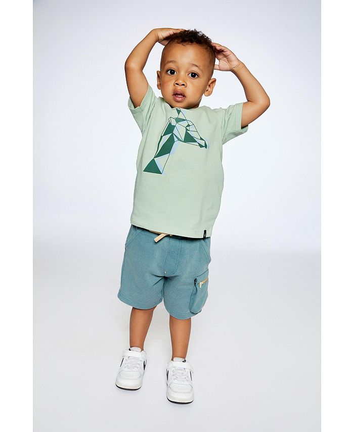 Deux par Deux Baby Boy Cotton T-Shirt With Print Mint - Infant - Macy's