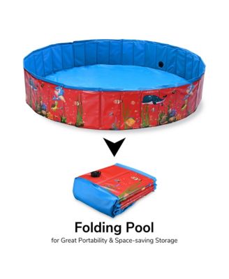 Foldable Pet Swimming Pool Anti-slip PVC Portable Bath Tub for Dog Cat Outdoor