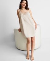 State of Day Women's Linen Sleep Chemise, Created for Macy's - Sugar Beige