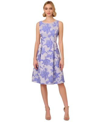green emerald velvet dress Sleeveless Mikado Fit And Flare Midi Dress With V-Back In Black main image 0