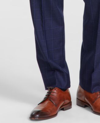 Men's Classic-Fit Wool-Blend Stretch Plaid Suit Separate Pants